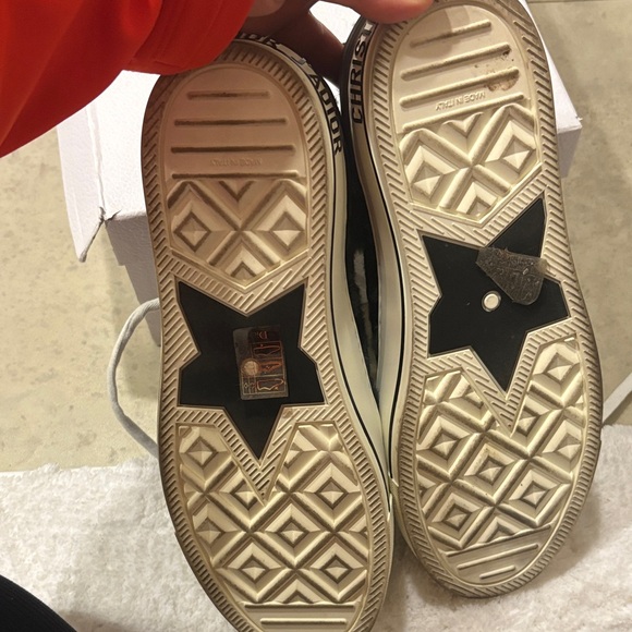 Dior Black and White Sneakers Mizza furry knit walk’n’dior